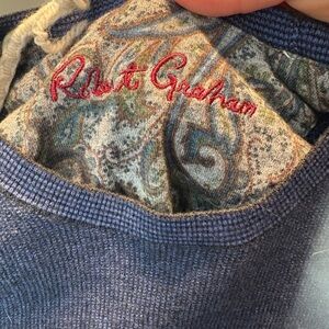 Robert Graham Navy Wool Sweater